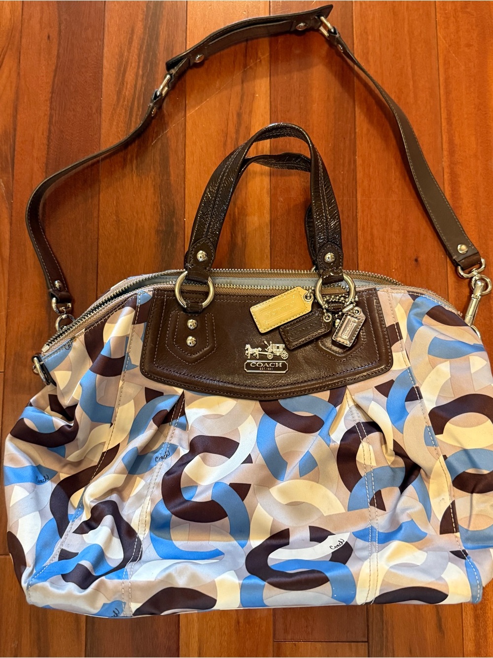 Coach Madison Claire Op Art Sateen Satchel